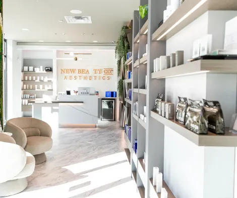Professional aesthetician treatment at New Beauty Company